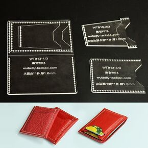 Card Holder Acrylic Template Bag Leather Pattern Acrylic Leather Pattern Leather Templates for Card Bag