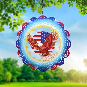 Flamingo Wind Spinners 12 Inch 3D Stainless Steel Hanging Kinetic Wind Sculpture Worth Gifts for Women Metal Windmill Decoration for Garden,Patio,Lawn,Yard