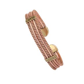Handmade Elegant Copper Bracelet for Women - Pure Copper Bracelet for Pain Relief and Stress Relief - Adjustable Entwisted Copper Bracelet to Fit many Size Wrist (twisted)