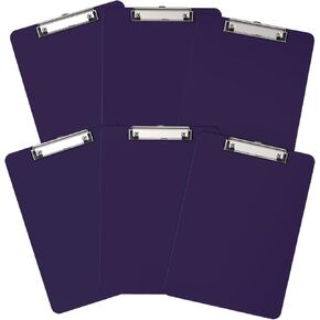 Plastic Clipboards, Black Clip Board 8.5x11 for Classroom, Students, Kid, Woman, A4 Clipboard Size 9" x 12.5" with Low Profile Clip, Office & School Supply.