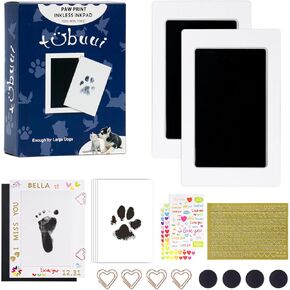 Paw Print Kit for Dogs Cats,Inkless Baby Hand and Footprint Kit, Dog Nose Print Kit,Clean Touch Ink Pad Kit,No Mess Newborn Baby Footprint Kit, Pet Paw Print Kit for Family Keepsake