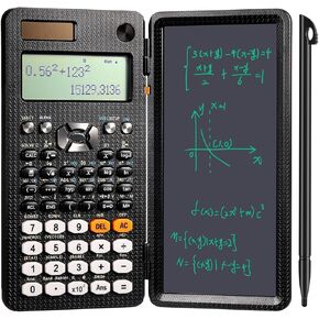 Scientific Calculators with LCD Writing Tablet Math Calculator for School Solar Powered Calculator Small Calculator with Notepad for Middle High School Student(991ES, 417 Functions)