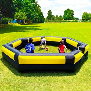 OZIS Gaga Ball Pit Inflatable 15FT with Built-in Blower, Portable Gaga Pit for Indoor Outdoor School Family Activities Easy to Setup