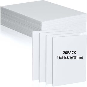 30 Pcs Black Foam Board 10 x 8 inch Black Poster Board 3/16" Thick Foam Core Board Black Foam Backing Boards for Crafts Poster Making Art Presentations
