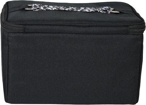 صندوق تنظيم أدوات الخياطة من إيفريثينج ماري، زهور زرقاء - سلة تخزين اللوازم والإكسسوارات - تنظيم الخيوط والإبر والأفكار والمقص - علبة يدوية محمولة in Kuwait