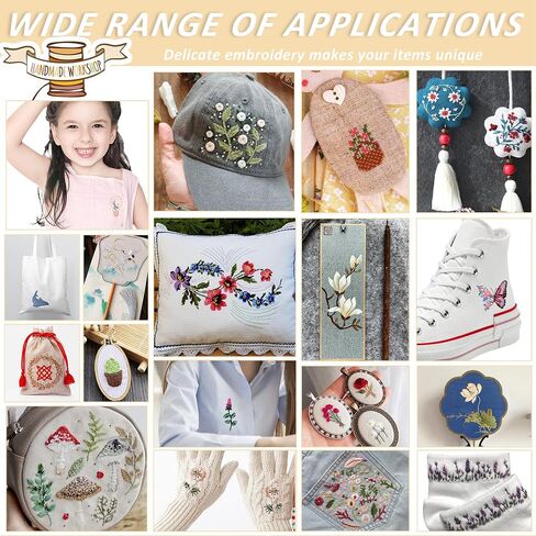 Stick & Stitch Embroidery Transfer Paper - 4 Sheet Water Soluble Stabilizer for Embroidery, Embroidery Paper Wash Away, Butterfly Flower Woodland Under The Sea Animal Design, Hand Sewing Crafts in Saudi Arabia