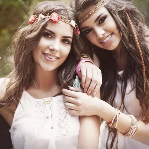 قلادة الصداقة أفضل هدية لصديق للنساء قلادة دائرة متشابكة قلادة BFF لأفضل صديقين هدايا عيد الميلاد للنساء in Saudi Arabia