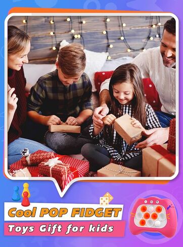 Fast Push Bubble Up Fidget Toy, Electronic Light Up Game Console, Cool Birthday Gifts for 6 7 8 9 10-12 Year Boys and Girls Stress Toy, Concentration Speed Puzzle Game for Family Party in Saudi Arabia