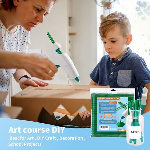 MATUFF Brown hot Glue Stick Full Size 0.43" Dia x 8" Long, 52 pcs Hot melt Adhesive Glue Sticks, Colored Glue Gun Sticks for Christmas Decoration DIY Crafts Arts School Home Gluing Project in Kuwait