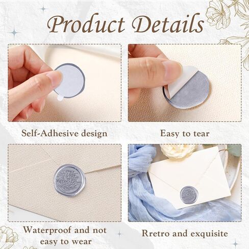 Black Wax Seal Stickers, 50 Pcs Envelope Wax Stickers for Birthday, Gift Wrapping,Christmas, Party Favor, Wedding Invitation,Baby Shower Decoration(You're Invited) in Saudi Arabia