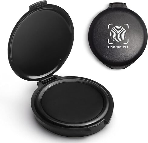 1 Pack Thumbprint Fingerprint Ink Pad Stamp Pad for Notary Supplies Identification Security ID Fingerprint Cards Law Enforcement Fingerprint Black Stamp Ink pad in Kuwait