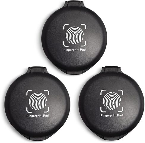 1 Pack Thumbprint Fingerprint Ink Pad Stamp Pad for Notary Supplies Identification Security ID Fingerprint Cards Law Enforcement Fingerprint Black Stamp Ink pad in Kuwait