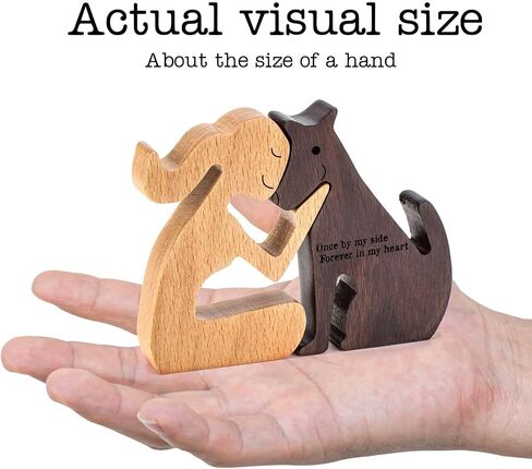 ERUIOLA THYGIFTREE Dog Memorial Gifts for Women - Wooden Carving Dog, Gifts for Loss of Dog - Once by My Side Forever in My Heart in Saudi Arabia