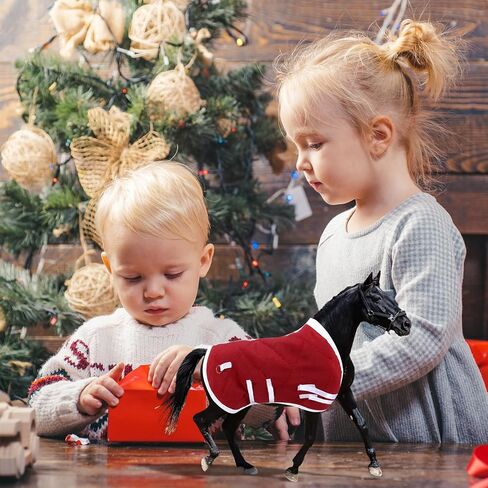 بطانية نموذج حصان عيد الميلاد، بطانة بطانية، بطانية تقليدية، ملحقات الحصان، ملاءة بطانية حصان ناعمة، مقياس 1: 9، أحمر in Kuwait