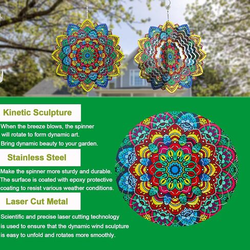 Cardinal Hanging Wind Spinners Outdoor,Cardinal Gifts for Women Mom Grandma Wife,11 inch Stainless Steel Wind Spinner Garden Yard Decor Ornaments Outside Decorations-Fruit Cardinal in Saudi Arabia