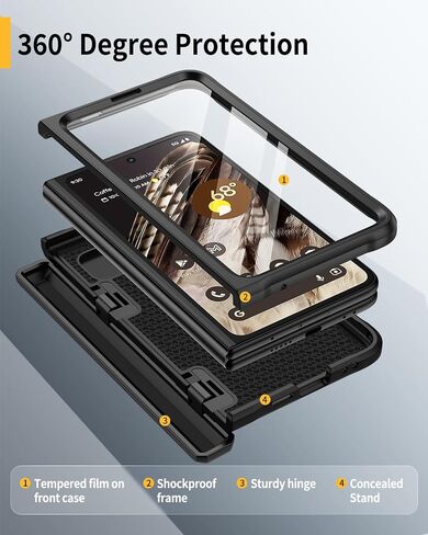 Lanhiem Samsung Galaxy A53 5G Case, IP68 Waterproof Dustproof Case with Built-in Screen Protector, Rugged Full Body Shockproof Phone Cover for Samsung A53 5G, Black/Clear in Saudi Arabia