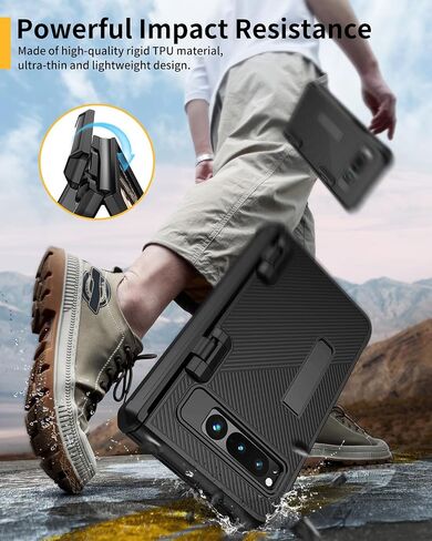 Lanhiem Samsung Galaxy A53 5G Case, IP68 Waterproof Dustproof Case with Built-in Screen Protector, Rugged Full Body Shockproof Phone Cover for Samsung A53 5G, Black/Clear in Saudi Arabia