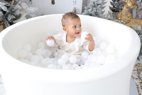 Foam Ball Pit, 47.2"x 13.8" Large Ball Pits for Toddlers, Soft Round Kiddie Kids Baby Playpen Ball Pool, Ideal Gift for Babies Indoor and Outdoor Game, Balls not Included, Pink in Saudi Arabia