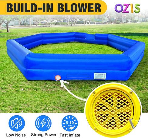 OZIS Gaga Ball Pit Inflatable 15FT with Built-in Blower, Portable Gaga Pit for Indoor Outdoor School Family Activities Easy to Setup in Saudi Arabia