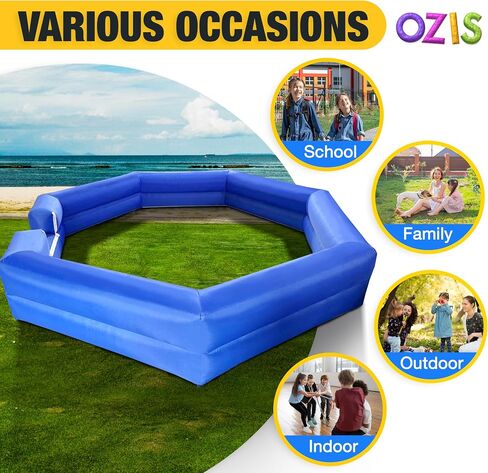OZIS Gaga Ball Pit Inflatable 15FT with Built-in Blower, Portable Gaga Pit for Indoor Outdoor School Family Activities Easy to Setup in Saudi Arabia