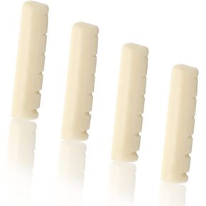 4 Pcs Acoustic Guitar Nuts, Fit for 43mm(1-11/16 inch) Width Neck Slot, Bone Original Color, 6 String