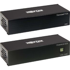 Tripp Lite DisplayPort Over Ethernet Cat6 Extender Kit Transmitter Receiver - Up to 230 feet or 70.1 Meters - 4K 30 Hz Video, 4:4:4, PoC, TAA Compliant (B127A-111-BDTD)
