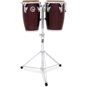 Latin Percussion LP Jr Wood Conga Set - Wine Red/Chrome