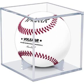 1PCS Baseball Display Case,UV Protected Acrylic Baseball Boxes,Clear Cube Autograph Memorabilia Ball Display Cases for Official Size Ball