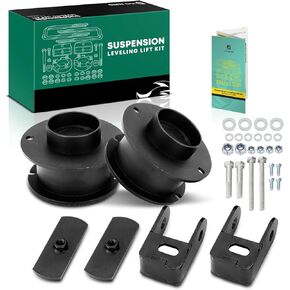 YHTAUTO 2.5 inch Front Leveling Lift Kit, Strut Spacers & Shock Relocation Brackets w/Hardware Kit Fits 2014-2020 Ram 2500, 2013-2020 Ram 3500, 4WD, Suspension Leveling Kit Set of 6