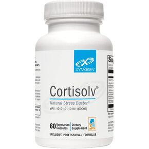 XYMOGEN Cortisolv - Natural Stress Buster - Supports Healthy Cortisol Levels, Energy, Relaxation, Mental Clarity - Banaba Leaf Extract, L-Theanine, Maral, Ashwagandha, Magnolia Bark Extract (60 Caps)