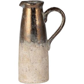 A&B Home 1346 Candia Ceramic Pitcher, Sienna Brown, 7.5 by 6 by 14" Candia Ceramic Pitcher, Sienna Brown