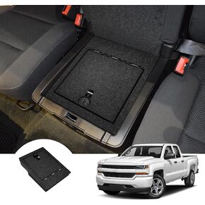 Underseat Gun Safe Vault - Premium Lockbox Compatible with 2014-2019 Chevrolet Silverado, GMC Sierra 1500, 2015-2020 Silverado, GMC Sierra 2500 3500 Series with Underseat Console Bench Seats.