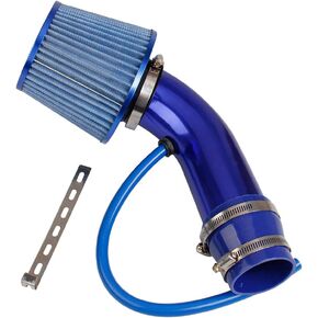 Pindex Universal High Flow 76mm 3 Inch Cold Air Intake Induction Pipe Hose Kit with Air Filter Car Cold Air Intake Turbo Filter Aluminum Automotive Air Filter Induction Flow Hose Pipe Kit