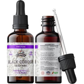 Black Cohosh Tincture Organic Black Cohosh Extract (Cimicifuga Racemosa) Dried Root, Non-GMO in Cold-Pressed Organic Vegetable Glycerin, 2 oz (60 ml)