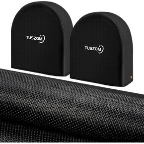 Tuszom Tire Covers Set of 4 900D 100% Waterproof RV Wheel Covers, Anti-UV Snow Sun Rain Tire Protectors Covers for RV Trailer Camper Car Truck Jeep SUV, Fit 29-31.75 Inch Tire Diameter