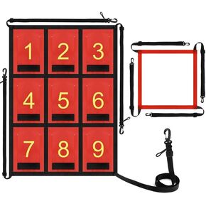 Adjustable Strike Zone Target for Baseball Net,Numbered Pitching Pad,Baseball Softball Target,Practice Throwing and Hitting with Accuracy