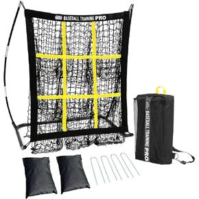 JAPER BEES Pitching Target Net Pitching Net with Strike Zone Baseball Softball Training Equipment for Youth and Adults |Portable Quick Assembly Design |Carry Bag
