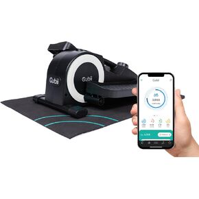 مجموعة آلة التمارين الرياضية Cubii JR1+ تحت المكتب مع حصيرة غير قابلة للانزلاق - مستويات مقاومة مدمجة وهادئة وقابلة للتعديل، محمولة، متصلة بالبلوتوث للبالغين وكبار السن in Kuwait