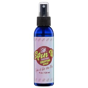 Spin iT Football Sports Grip Spray 4oz - Better Grip With or Without Football Gloves - Compliment to Football Training Equipment & Football Accessories - More Football Grip Playing Youth Football