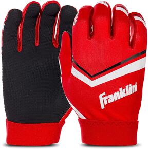 Franklin Sports Youth Football Receiver Gloves - Shoktak Youth Gloves - Kids Football Receiver Gloves - High Grip Football Gloves for Kids