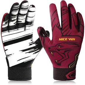 NICEWIN Football Gloves Adult Football Receiver Gloves for Men and Women