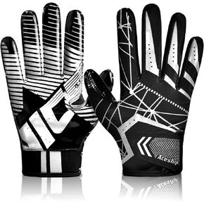 ACESHIP Football Gloves Adult Football Receiver Gloves,Enhanced Performance Football Gloves and High Grip Football Gloves for Adult and Kids
