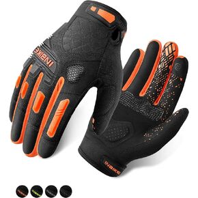 INBIKE MTB Mountain Bike Gloves Touchscreen with Thicken EVA Padded & TPR Knuckle Protection for BMX MX ATV Motorcycle