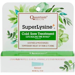 Quantum SuperLysine+ Cold Sore Treatment Ointment|Relieves Pain, Burning, and Itching|Cuts Healing Time in Half|0.75 Ounce