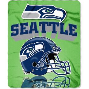 NFL Seattle Seahawks Gridiron Fleece Throw, 50-inches x 60-inches