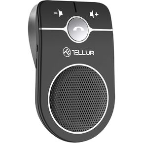 TELLUR CK-B1 Bluetooth Car Speakerphone, Handsfree for Car, Motion Sensor for Auto On/Off, Echo and Noise Suppression Microphone, Siri and Google, Bluetooth Car kit for Cell Phone, Multipoint in Kuwait
