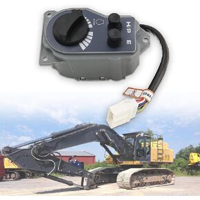 Throttle Knob Controller Compatible with John Deere 110 120 160LC 230LC 330LC 450LC Hitachi EX100-5 EX120-5 EX130H-5 EX200-5 EX220-5 EX300-5 EX350H-5 Replace 4341545