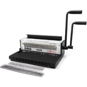 Rayson TD-1500B34 Binding Machine, Square Size Holes, 3:1 Pitch Wire-O Binder Punch 15 Sheets/Bind 130 Sheets with Sturdy Metal Construction