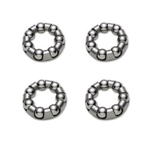 Pack of 4 Replacement Ball Bearing Retainer Cages for Bike Front and Rear Hub Wheel Service, 1/4" X 7 Balls