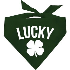 Lucky Shamrock St. Patrick's Day Dog Bandana (37 Green, X-Small)